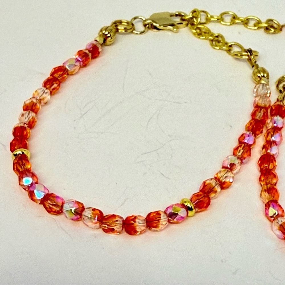 Hand Crafted Candy Corn Bracelet - Orange and Yellow - Picture 4 of 10